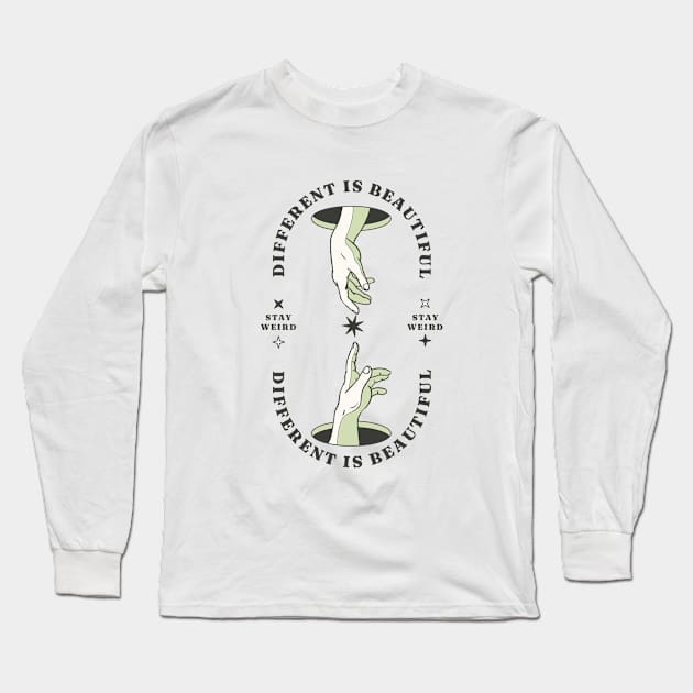 Different is Beautiful Long Sleeve T-Shirt by Ravensdesign